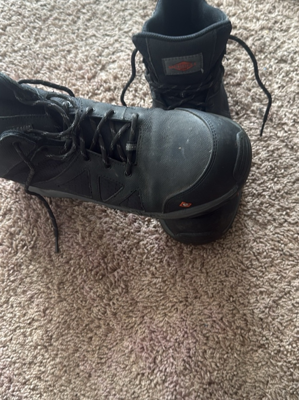 Dickies Men's Black Lace-Up Work Boots with Reinforced Toe